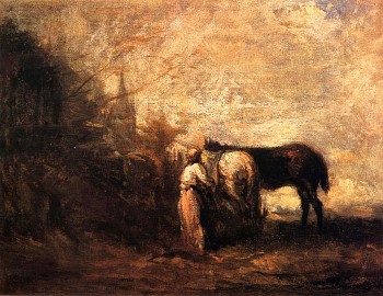 Jean Baptiste Camille Corot -&nbsp;Les Chevaux de Wouvermans